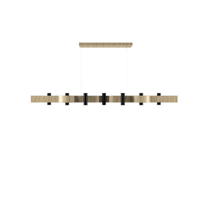 Flow Pendant, Sand, 5.31" H x 59.06" W x 4.33" D, 14