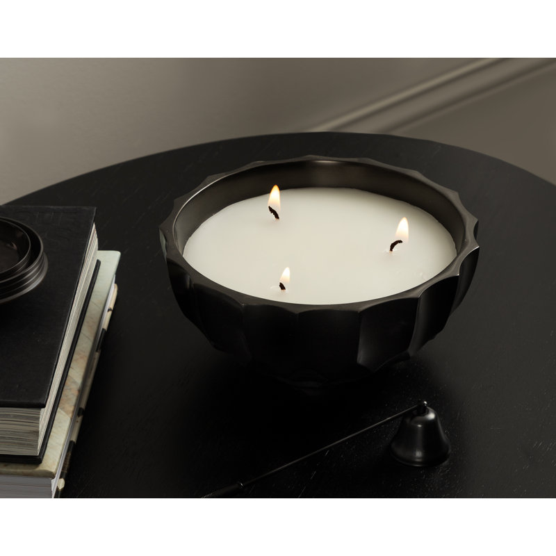 Kamdyn Round Three-Wick Unscented Candle Bowl