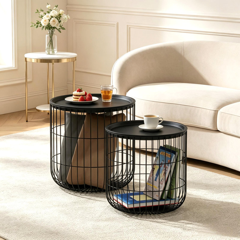 Steel Top Nesting Coffee Table