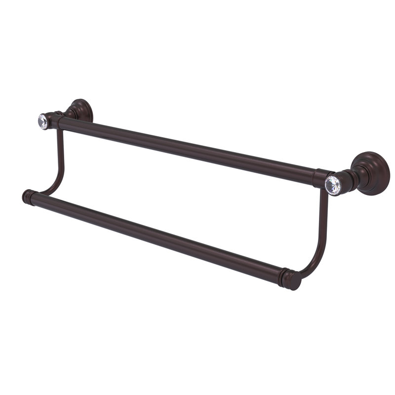 Porte-serviettes mural double 36 po Freyja, Bronze antique, H 5,5 po x l 36 po x P 5,2 po