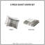 Ensemble de housse de couette à carreaux pour grand lit 3 pièces avec 2 taies décoratives standard