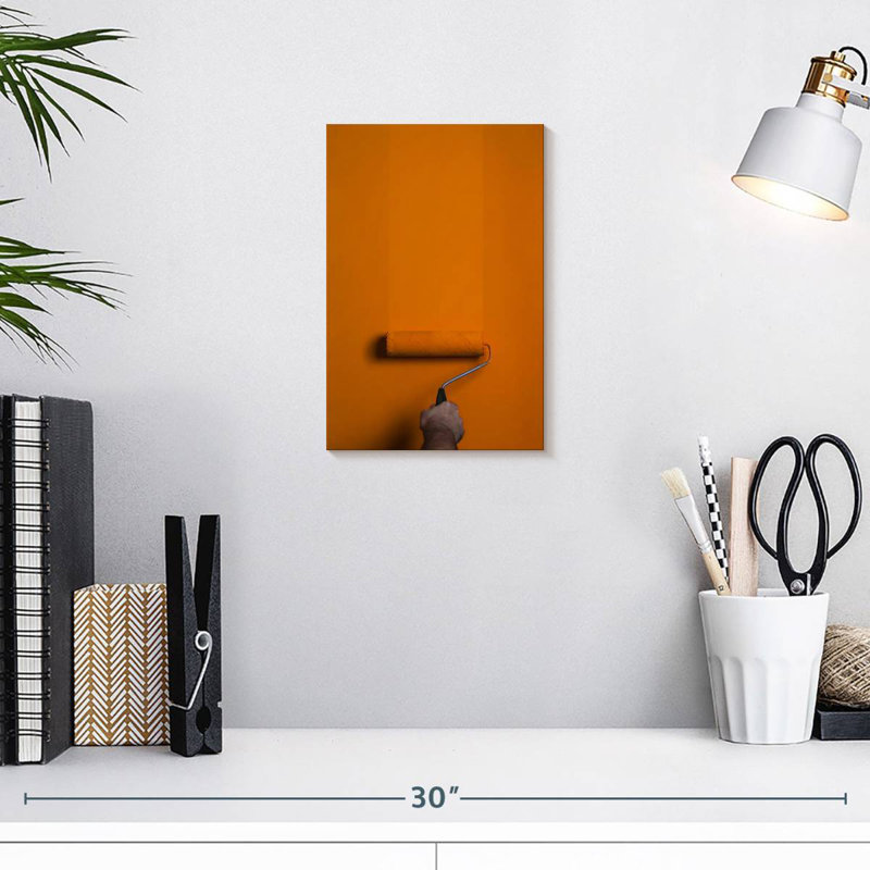 Orange Paint Roller, 12" H x 8" W