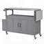 Îlot de cuisine pliable pour l'extérieur avec roulettes verrouillables, rangement et porte-serviettes pour cuisiner et servir sur la terrasse-622121946