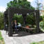 Outsunny 3 x 3(m) Pergola w/Retractable Roof Canopy Curtains-1324629882