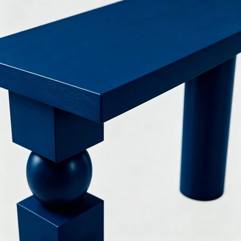 Table d'entrée Mid-Century, H 31,5 po x l 63 po x P 11,8 po, Marine