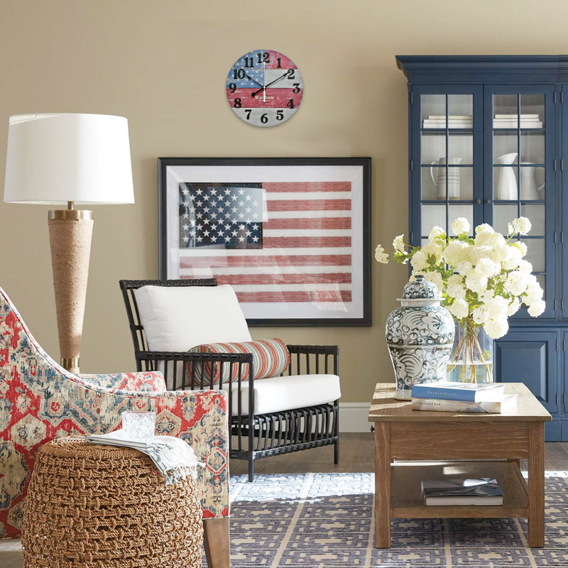 Horloge murale 10,8 po American Flag