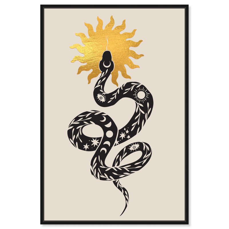 «Apollo's Snake», impression sur toile encadrée, H 15 po x l 10 po, Cadre noir