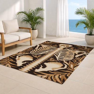 Tapis intérieur et extérieur noir Nature