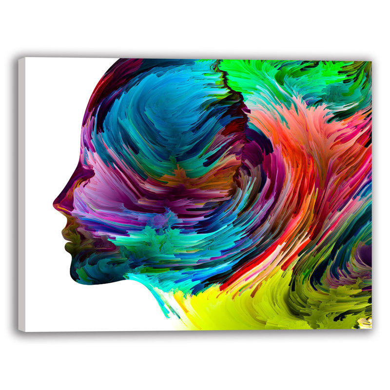 Impression sur toile tendue, "Colorful Colorful Creativité", H 36 po x l 48 po x P 1,5 po