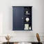 Armoire murale bleue avec rangement pour linge de maison, silencieux et organisé dans différentes pièces, idéal pour les fournitures de nettoyage