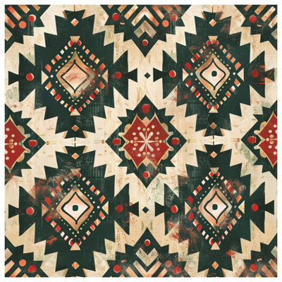 Southwestern Tribal Pattern Bath Mat