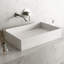 Lavabo de salle de bain rectangulaire fait à la main blanc mat L 23 po x l 15 po x H 5 po Montauk