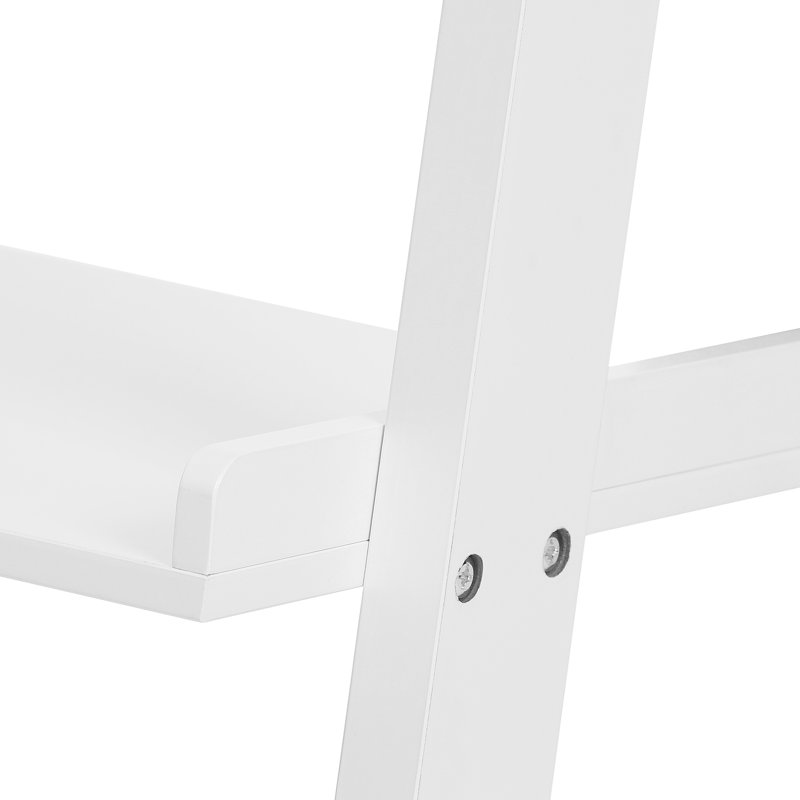 Ira 5-Tier Ladder Shelf Bookcase Unit, White