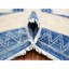 Tapis bleu en laine noué à la main 9 pi 1 po x 11 pi 8 po Peshawar D4E8336297634B5BA967BD70983E7EC8