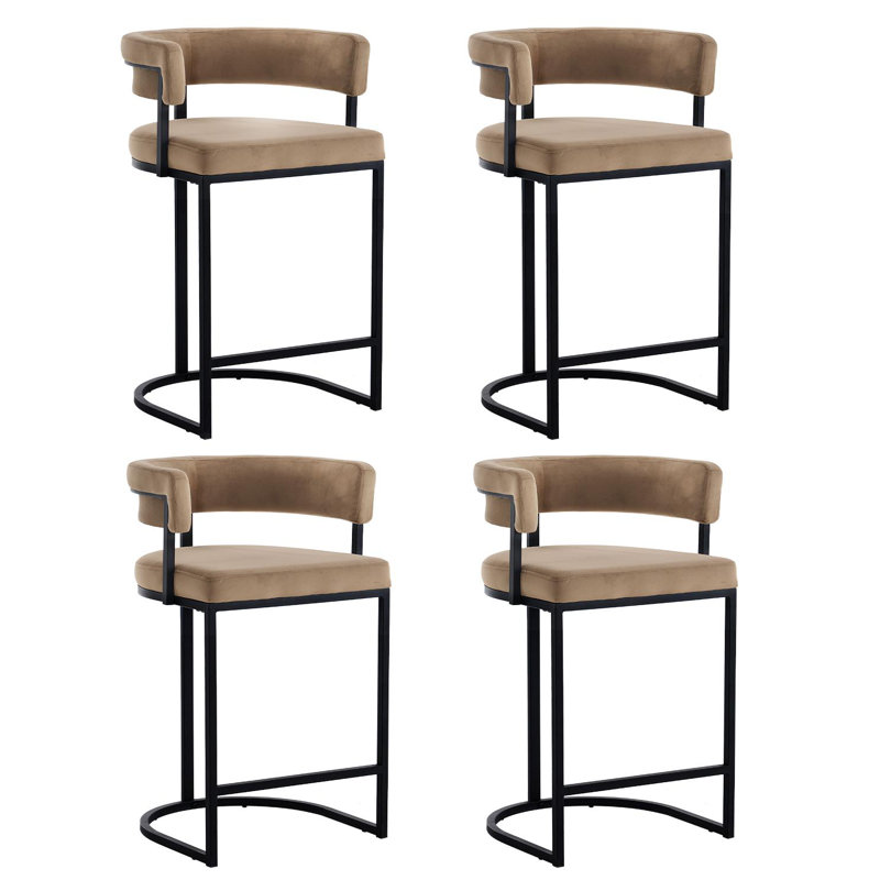 Tabouret de bar 26 po, Noir, Brun