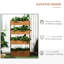 Lit de jardin vertical - Jardinière en bois orange à 4 niveaux pour les herbes extérieures