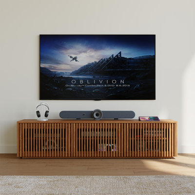 Hiramani Mid-Century Modern TV Stand, Fully Assembly