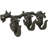 Rustic Country Cast Iron Squirrel On Tree Branch 4-Peg Wall Coat Hooks 13"L