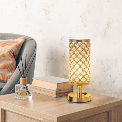 Dorethia Metal USB Table Lamp