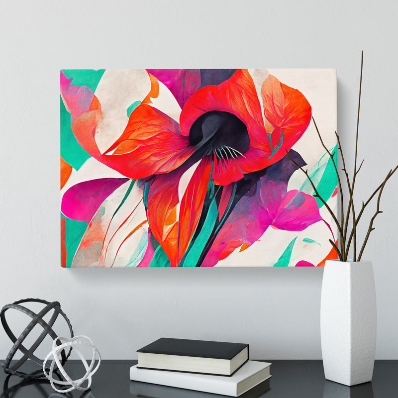Floral Abstract Vol.1 - Wrapped Canvas, 40cm H x 60cm W x 3cm D