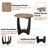 Arch Farmhouse End Table with Storage Shelf, French Country Accent Side Table-845021842