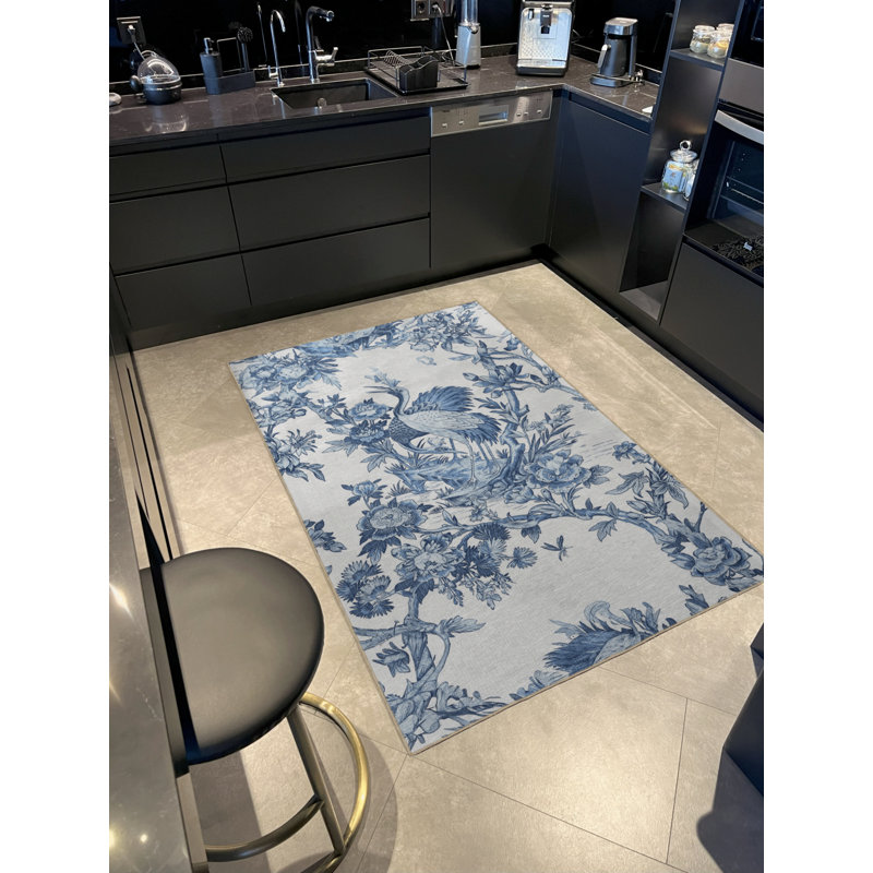 Floral Indoor / Outdoor Rug, Rectangle 4'8" x 6'7"