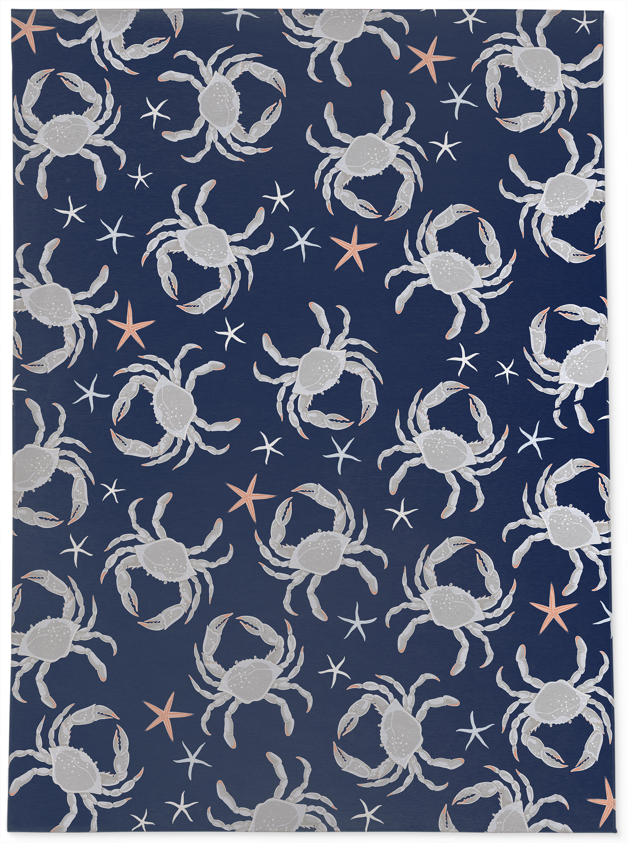 Highland Dunes JUST CRABBY NAVY Area Rug | Wayfair