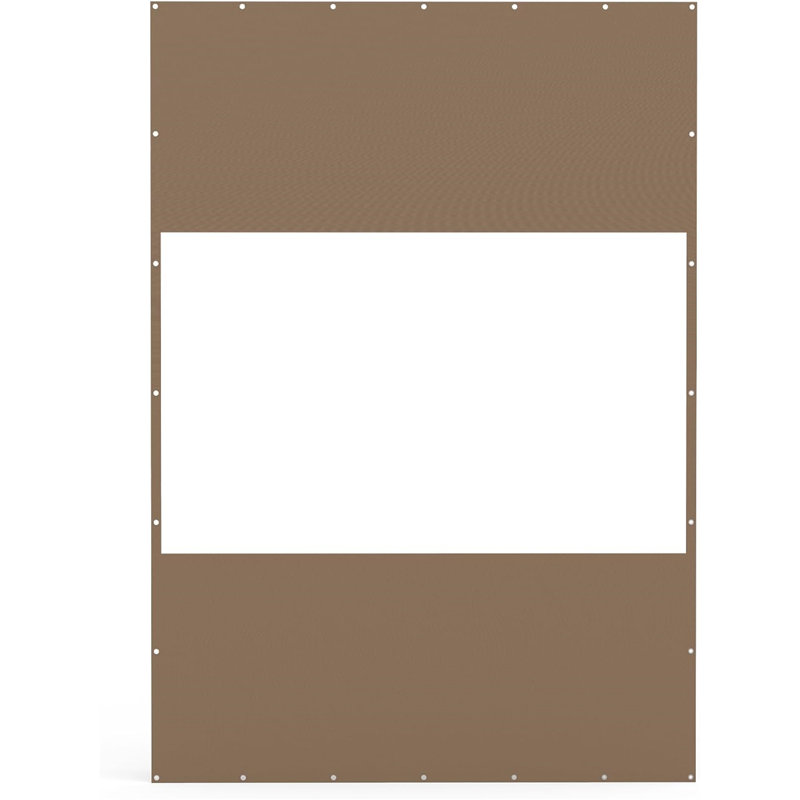 Rideau transparent d'extérieur robuste, Gris, H 118,9 po x l 83 po