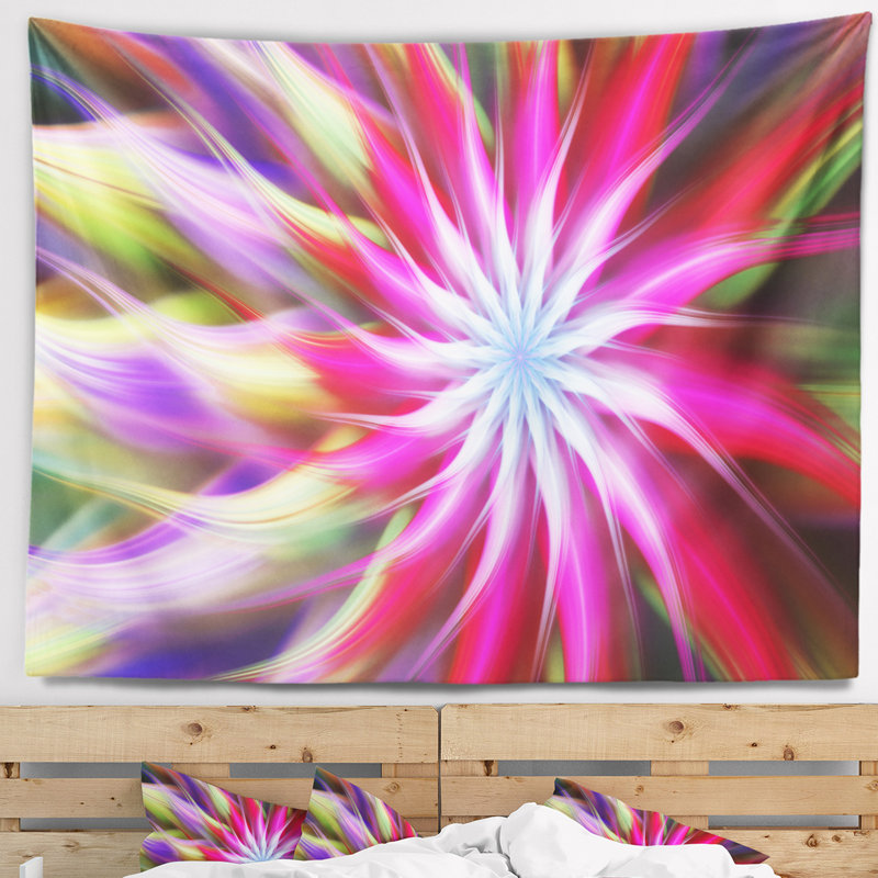 Tapisserie spirale florale, H 78 po x l 92 po