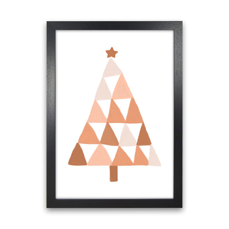 Pastel Christmas Tree By Orara - Print, Black Framed, 88cm H x 64cm W x 3cm D