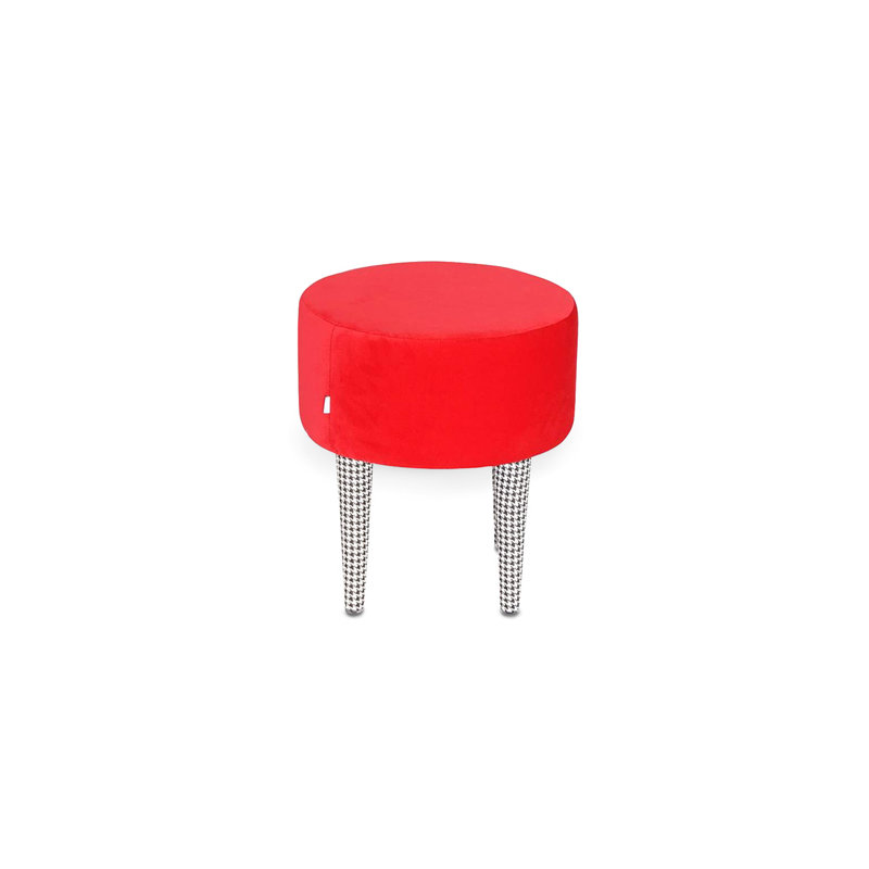 Solid + Manufactured Wood Accent Stool, Red