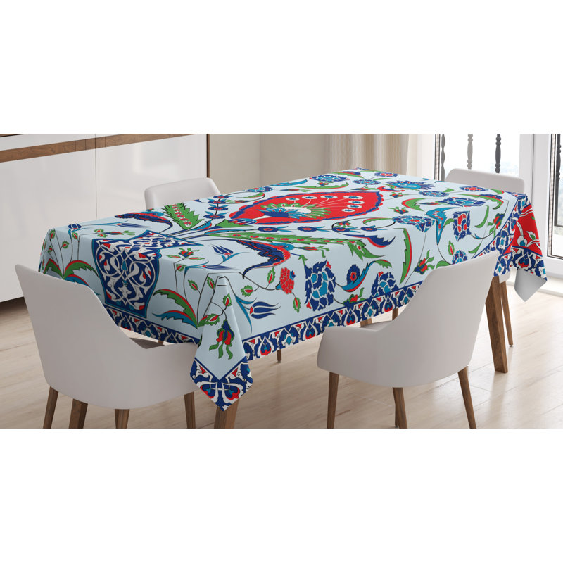 Turkish Pattern Tablecloth, 84" L x 60" W