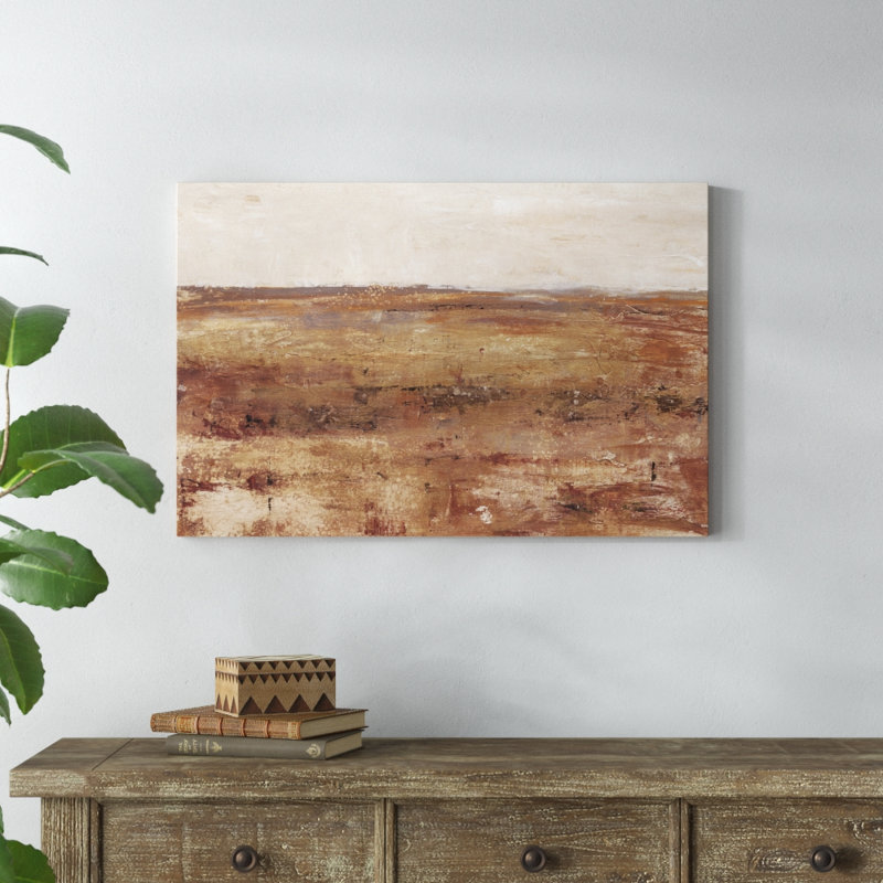 «Rust Terrain I», peinture sur toile, H 24 po x l 36 po