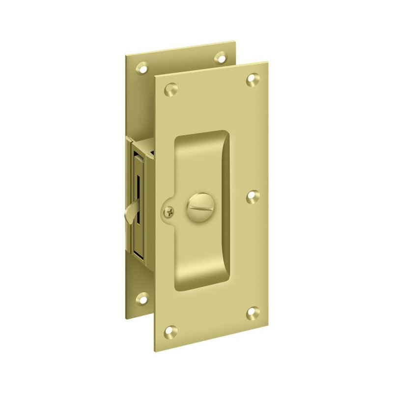 Serrure décorative Deltana SDL60U3 6 po, intimité en laiton poli, Laiton poli