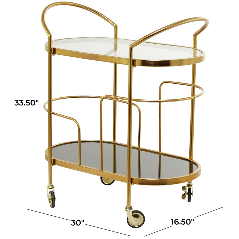 Brassie Metal Bar Cart