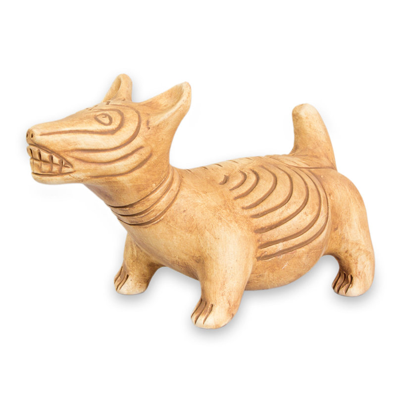 Statue itzcuintli à réplique en céramique musée en céramique fait main Zhane