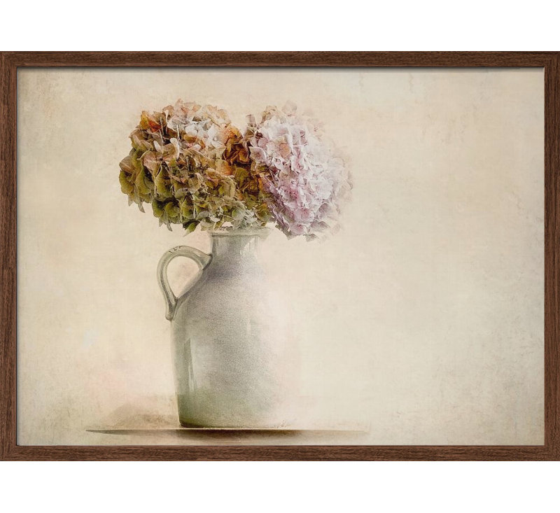 «Dry bouquet», art mural texturé encadré, H 10 po x l 14 po, Noyer