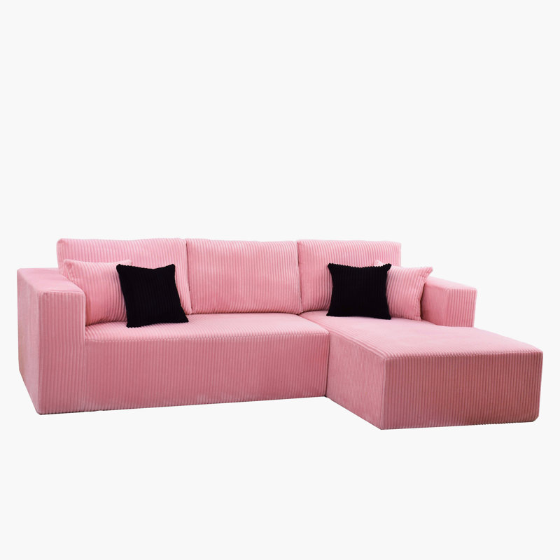 Canapé modulaire Fogshire, Orienté à droite, Rose