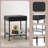 Square Leather Stool-1010559467