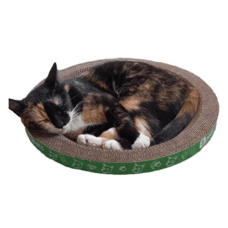 Ensemble de 2 griffes rondes pour chat - Tampons en carton robustes pour le soin et le plaisir des griffes