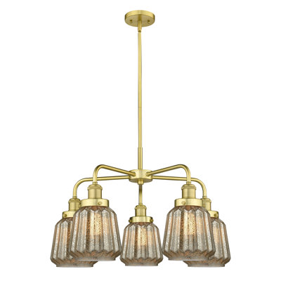 Bayron 5 - Light Glass Dimmable Chandelier