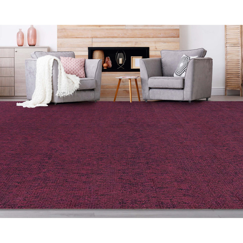 Area Rug in Purple/Black