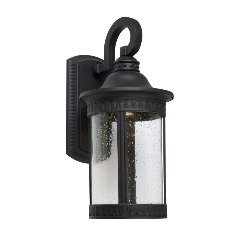 Lanterne murale d'extérieur Ahmed, H 16,25 po x L 7,5 po x P 9,5 po, DEL, Noir