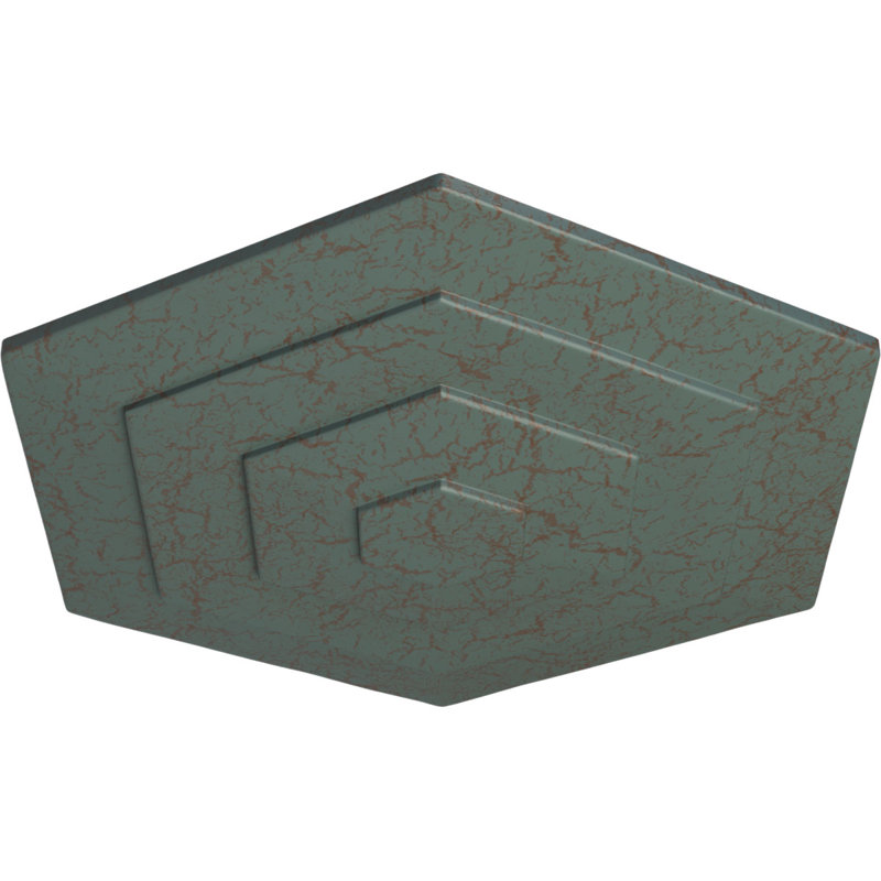 Médaillon de plafond 23 1/4 po x P 7/8 po Woodruff, Craquelure tourbillon de nuage