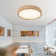 Aneeya 15.75In Wood LED Flush Mount with Control