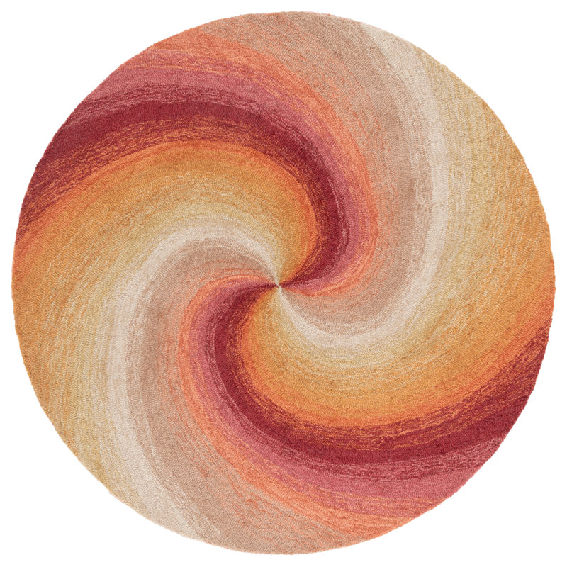 Novelty 202 Hand Tufted 80% Wool; 20% Cotton Spiral Rug, Round 6'
