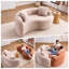 Causeuse S-Curve en chenille, double profondeur, sans assemblage, compacte pour les petits espaces-128965976