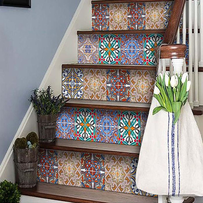 Carrelage mosaïque auto-adhésif en vinyle Mancuso, H 8 po x l 8 po x P 0,1 po