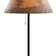 58" Lodge Floor Lamp, Printed Pattern on Oil Paper Shade, Rope Stitched Trim, Pull Switch