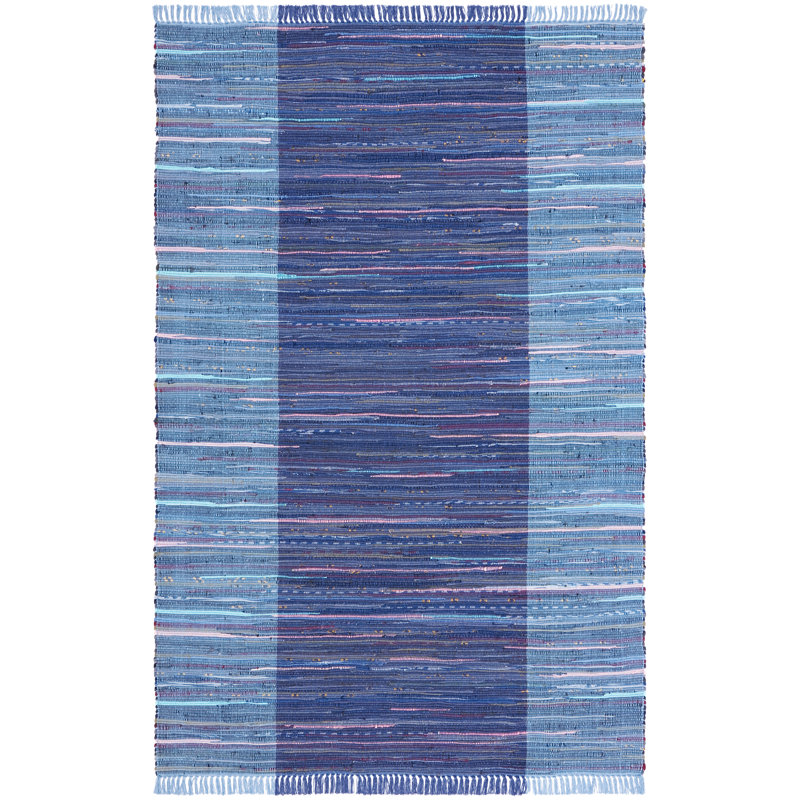 Tapis à rayures en coton tissé à plat Mclean Rag, Rectangle 2 pi x 3 pi